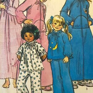 McCalls 6485 Pattern Nightgown Girls 8 Medium Vintage Modest Cozy Timeless